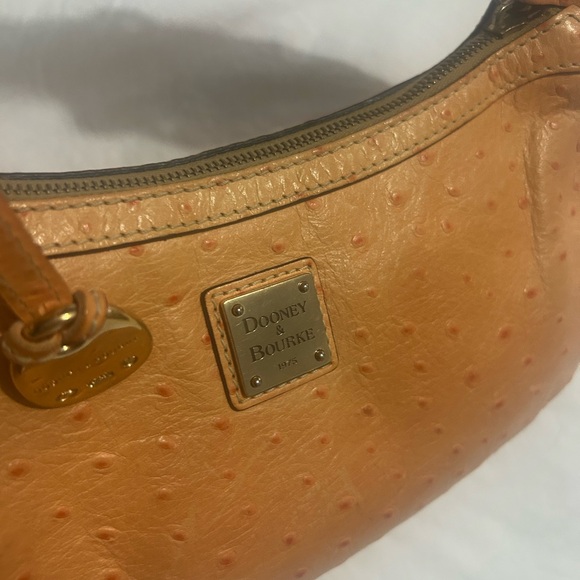 Dooney & Bourke Tan Ostrich-Embossed Shoulder Bag - Picture 9 of 15